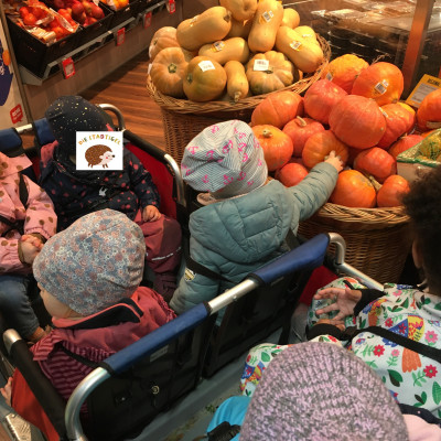 Einkauf für die Kürbissuppe